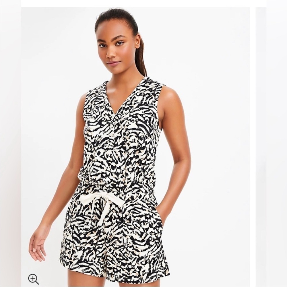 Lou & Grey Animal Print Loungewear romper